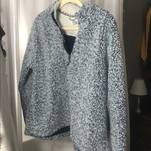 Navy and White quarterzip